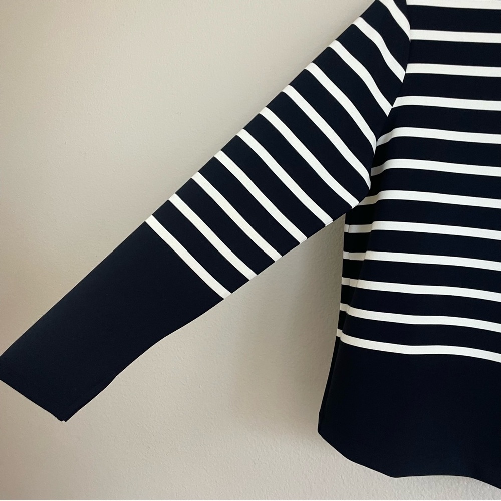 SPANX Black/Porcelain AirEssentials Mock Pullover Size Medium‎ - Picture 6 of 12